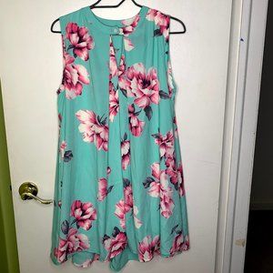 sleeveless floral dress